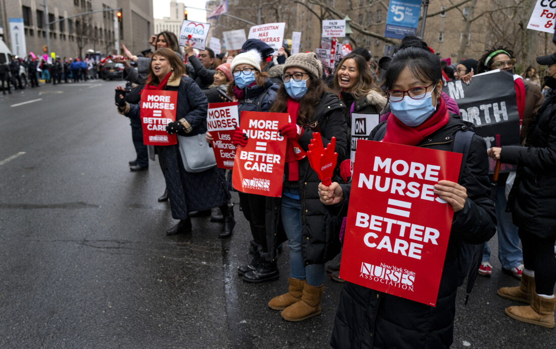 Nurses go on strike at 2 New York City hospitals - The Mining Gazette